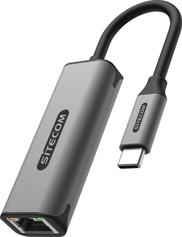 Sitecom - USB-C naar Ethernet Adapter - 2.5 Gigabit - Zwart