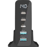 Sitecom - Oplader - 140W - LED-display - USB-C Power Delivery