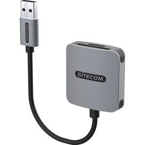 Sitecom - USB Kaartlezer UHS-I - SD + MicroSD 104MB per sec - Windows, Mac & Chromebooks