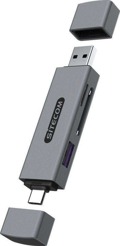 Sitecom - USB-A + USB-C Stick Kaartlezer - Zwart - USB 3.0