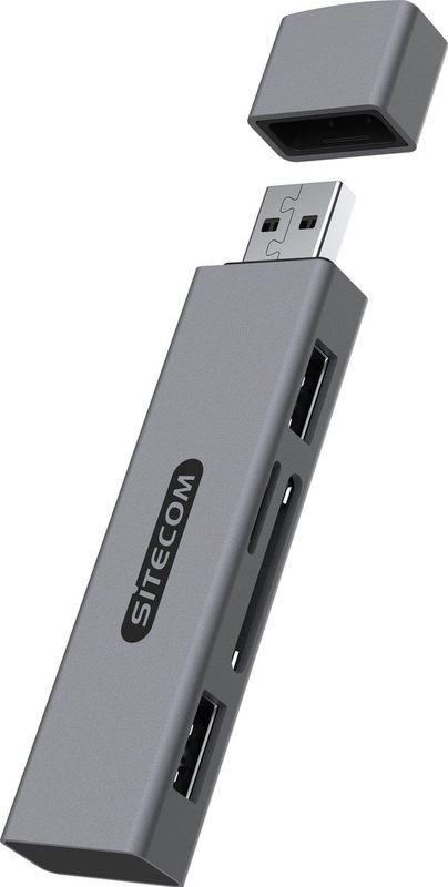 Sitecom - USB-Stick Kaartlezer - 2x USB - Zwart - 5 Gbps Snelheid