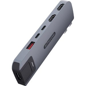Sitecom - 6-in-2 Multiport Hub - Dockingstation - Grijs - Voor MacBook Pro