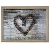 Schootkussen/laptray hart print 43 x 33 cm - Schoottafel - Dienblad voor op schoot