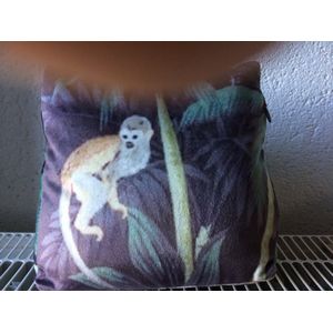 Fluwelen deurstopper 18 cm olifant dieren print