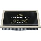 Schootkussen - Prosecco - zwart - MDF - 43x33x7 cm - Mars&More