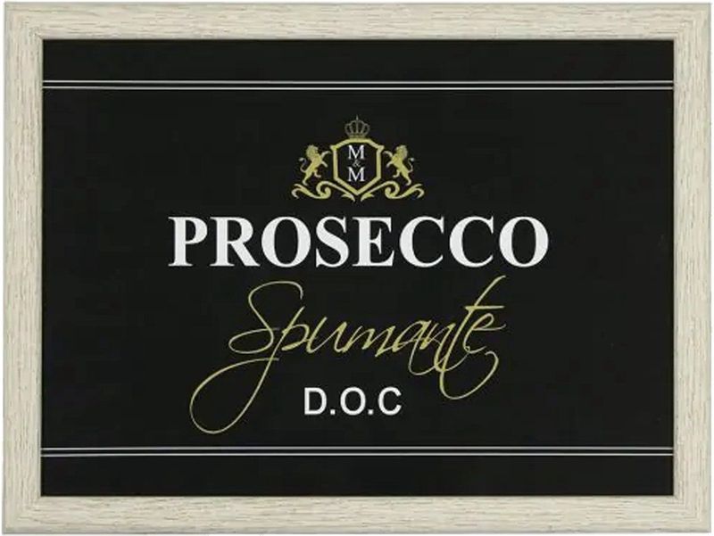 Schootkussen - Prosecco - zwart - MDF - 43x33x7 cm - Mars&More