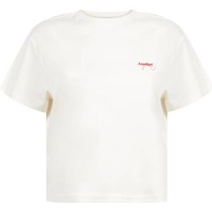 Another-Label - T-shirt - Ecru - Korte Mouwen - Ronde Hals