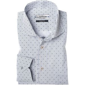 Ledub - Modern Fit Overhemd - Donkerblauw - Katoen
