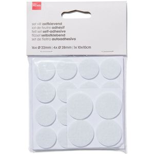 HEMA Set Zelfklevend Vilt (wit)