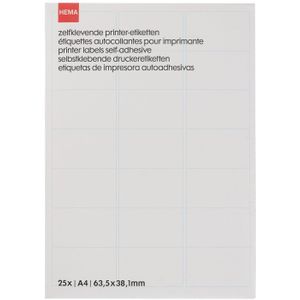 HEMA 25-pak Printer-etiketten