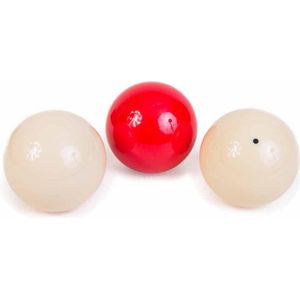 Aramith Caramboleballen - Rood, Wit, Wit - 57,2 mm