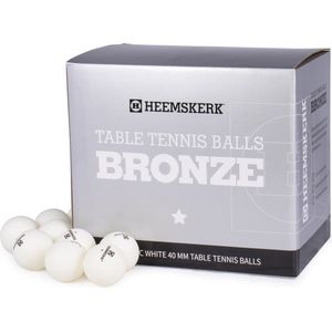 Heemskerk Bronze Tafeltennisballen - Wit - Per 100 Stuks - Plastic