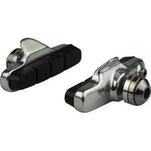 VWP - Remblokken Set - V-brake - Zilver/Zwart - Rubber/Aluminium - 2 Stuks