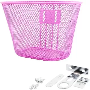 Waterdichte Fietsmand Voor Kinderen – Voor Stuur, Past Op Balansfiets, Scooter En Driewieler, Met Klittenbandsluiting (roze, 21x21x14 Cm)