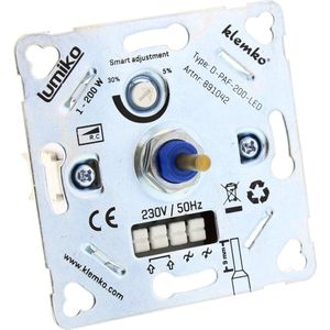 Klemko Universele LED Dimmer - Inbouw - 1-200W - IP20