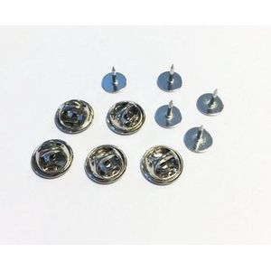 Hobby & Crafting Fun - 12375-7501 Stitch Pins - Brochespeld - Zilverkleurig - Platinum - 8mm - Zakje 5st