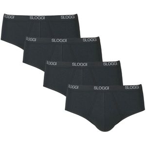 Sloggi - Basic Midi - Heren Slips - Zwart - 6-pak Voordeelverpakking