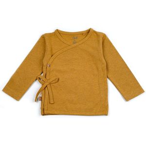 Frogs and Dogs - Omslagshirt Ocher - Okergeel - Maat 62 - Meisjes