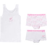 Funderwear - Meisjes Setje - Wit - 2 Boxershorts en Hemd