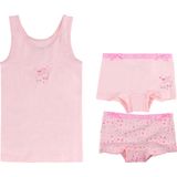 Hemdje - Shortjes - Effen en Alpaca Print - Katoen - Meisjes Setje