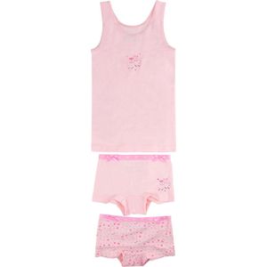 Hemdje - Shortjes - Effen en Alpaca Print - Katoen - Meisjes Setje