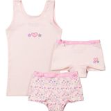 Funderwear - Sweetheart - Meisjes Setje - Roze - Boxershorts en Hemd - Katoen