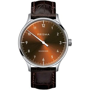 Prisma Design 'Einzeiger' Eenwijzerhorloge Bruin 40mm