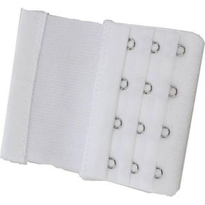 Beha Verlengstuk / Verlenger 4 Haaks met Elastiek Wit