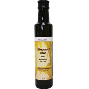 Omega & More - Lijnzaad Olie - Knoflook en Chili - 250 ml