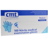 CMT - Onderzoekshandschoen - Blauw - Nitril - Poedervrij - 100 Stuks