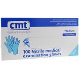 CMT - Onderzoekshandschoen - Blauw - Nitril - Poedervrij - 100 Stuks