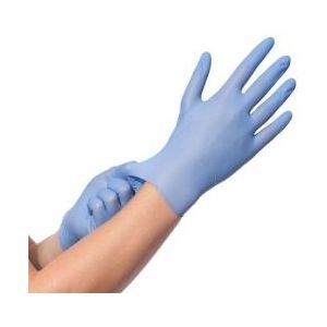 CMT Onderzoekshandschoenen blauw poedervrij l 100st