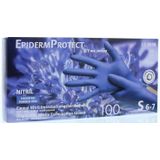 Epidermprotect Nitriel onderzoekhandschoen poedervrij S blauw  100 stuks