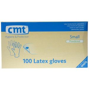 CMT Handschoenen Latex Gepoederd Naturel