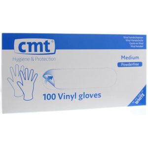 CMT - Vinyl Handschoenen - Wit - Poedervrij - 100 Stuks