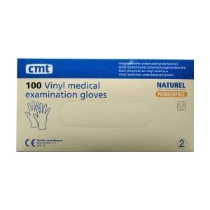 CMT - Vinyl Handschoenen - Wit - Poedervrij - 100 Stuks