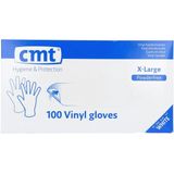 CMT - Vinyl Handschoenen - Poedervrij - Wit - Extra Large - 100 stuks