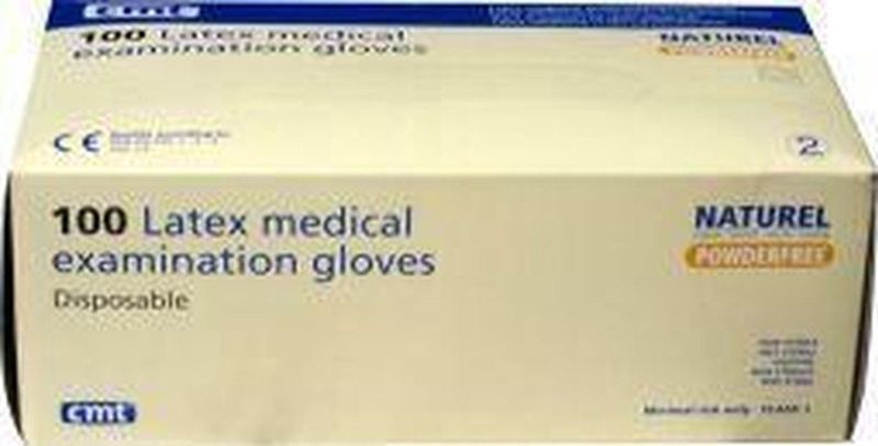 CMT - Handschoenen - Latex - Poedervrij - Naturel