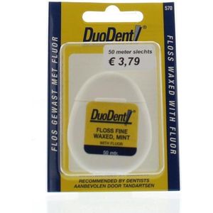 Duodent - Floss Fine Waxed - Mint - Gewaxt Flosdraad - 50 Meter