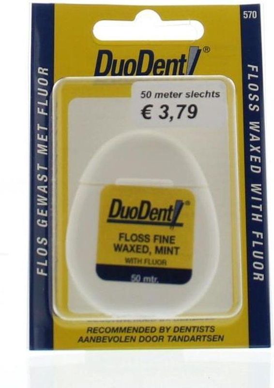 Duodent - Floss Fine Waxed - Mint - Gewaxt Flosdraad - 50 Meter