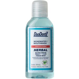 Mondwater - Herbal Extra White - Fresh Mint - Zonder Alcohol - Zonder Fluoride