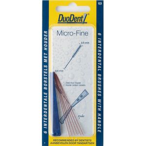 Interdentale Borstels - Microfine 0.5 - Vaste Houder - Stevig Filament