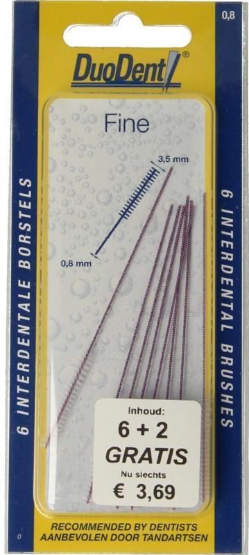 Duodent - Interdentale Borstels - Fine - 8 Stuks