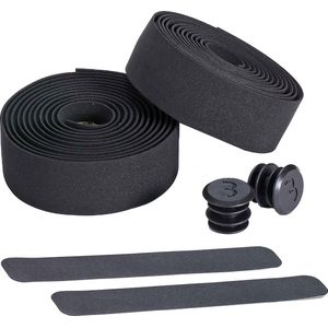 BBB Cycling RaceRibbon Stuurtape - Antislip - Stuurlint Racefiets - Stretch Materiaal - Zwart - 2 Rollen - BHT-01
