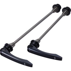 BBB Cycling Quick Release Set LightBlock - Lichtgewicht Snelspanners Fiets Voor- en Achterwiel - Titanium - 100mm 130mm - BQR-11