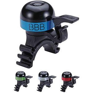 BBB Cycling Unisex's MiniFit BBB-16 Fietsfiets Mini Stuur Sound Bell voor Road Mountain en Racing Bikes Blauw Volwassenen, One Size