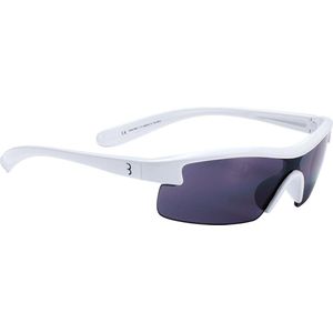 BBB Cycling Fietsbril Kind - Sportieve Zonnebril Kind - 100% UV Bescherming - Zonnebril voor Jongens en Meisjes - Glanzend Wit - BSG-54
