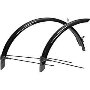 BBB Cycling CityGuard Spatbordensets Stadsfiets - 22 Inch - Voorspatbord en Achterspatbord - Verstelbaar - Zwart - BFD-40