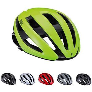 BBB Cycling Racefiets Helm - Maestro Aerodynamische Fietshelm - Optimale Ventilatie - Lichtgewicht - Wasbare Padding - Fietshelm Volwassenen - Neon Geel - S - BHE-09
