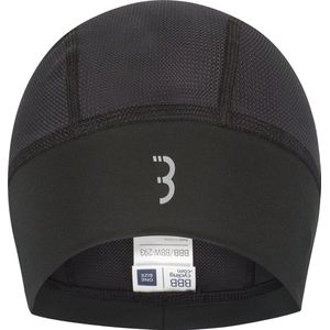 BBB Cycling ComfortCap Helmmuts - Fietsmuts Voor Onder Helm - Mesh Bovenstuk Voor Extra Ventilatie - Fietskleding - 10-25 °C - Zwart - Universele Maat - BBW-293